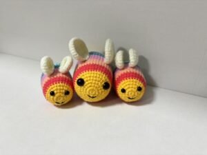Three Colorful Bees Crochet Kit photo review