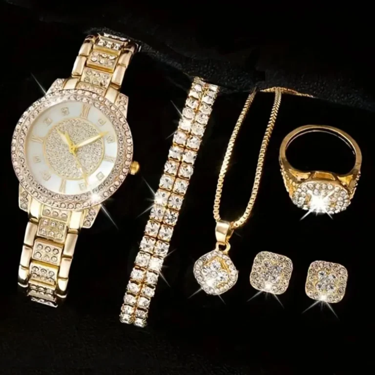 Five-Piece Set Of Starry Diamond Quartz Watches